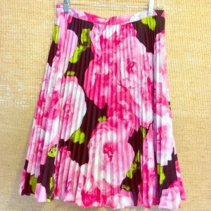 Skirt—Pleated Floral Skirt by Karl Lagerfeld Paris